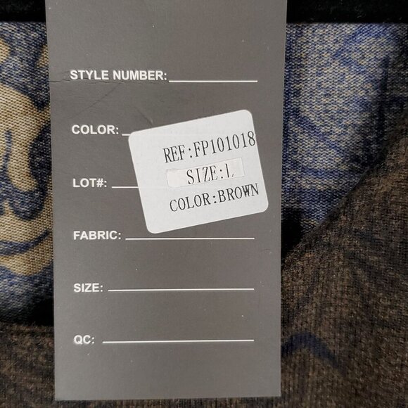 NWT REBORN Womens Brown Floral Midi Dress Sz Large 3/4 Sleeve Bloomcore Fall - Picture 8 of 11